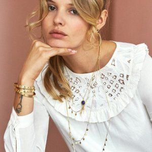 NWT Sezane Caitlin Blouse Size 4